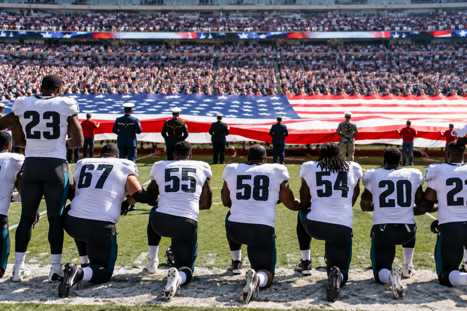 Trump Escalates the NFL Anthem Fight From the Presidential Podium — article image