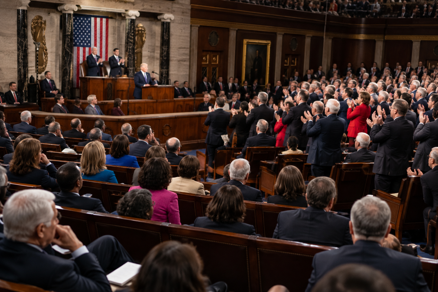 Trump Suggests Democrats Who Didn't Applaud Him Were “Treasonous” — article image