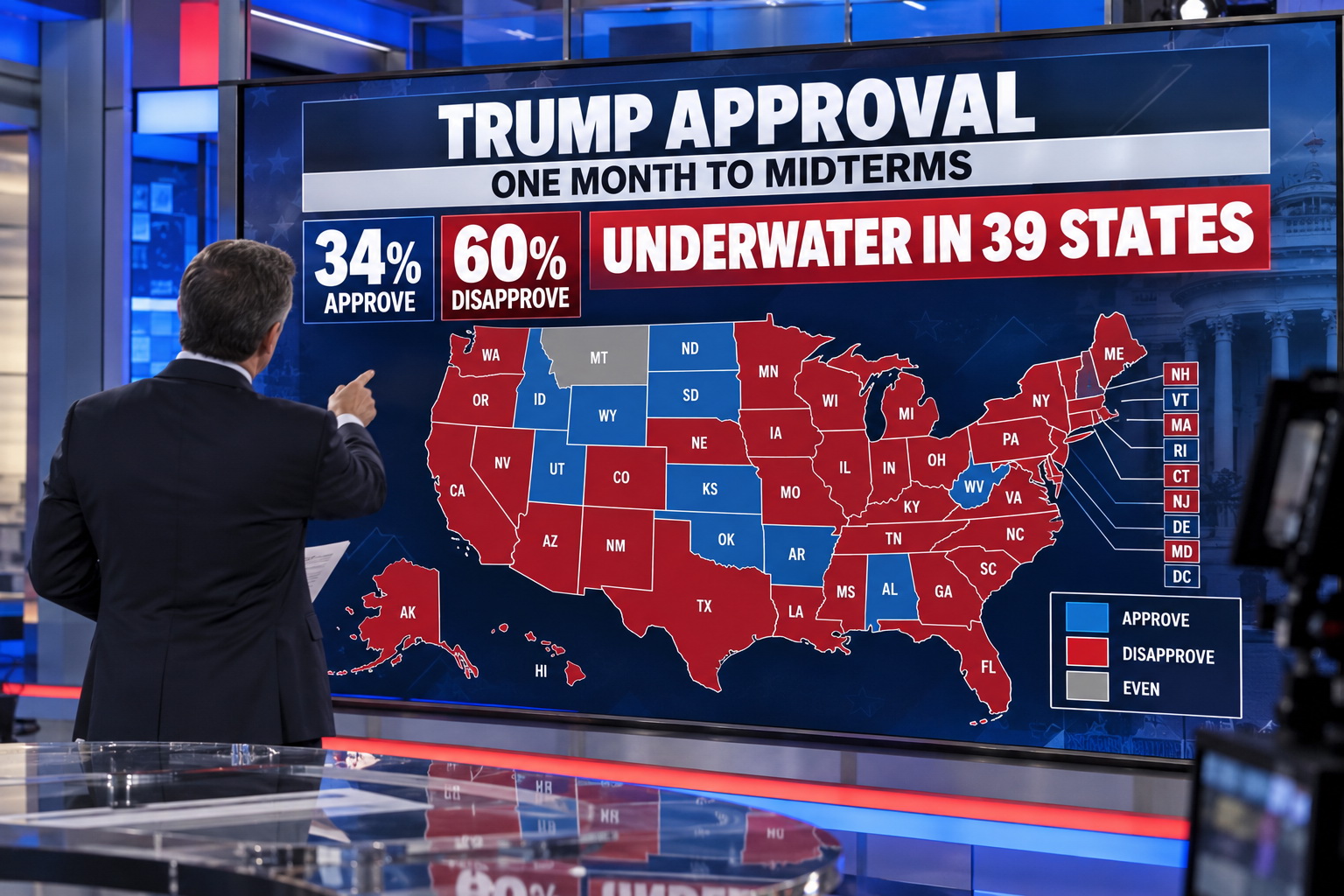 Trump Underwater in 39 States as Midterm Elections Approach — article image