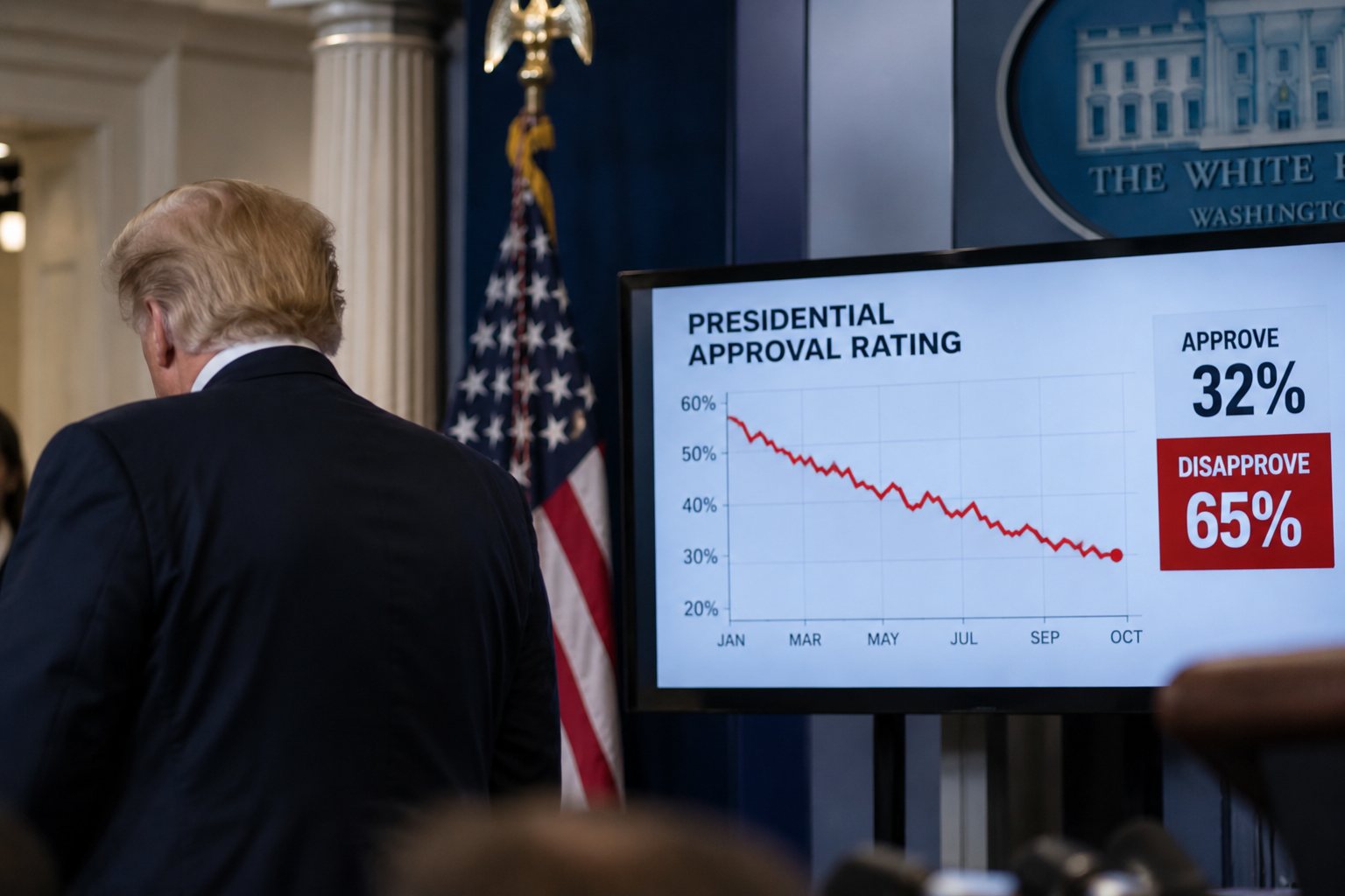 Trump's Approval Rating Hits Record Low as Voters Sour on His Presidency — article image