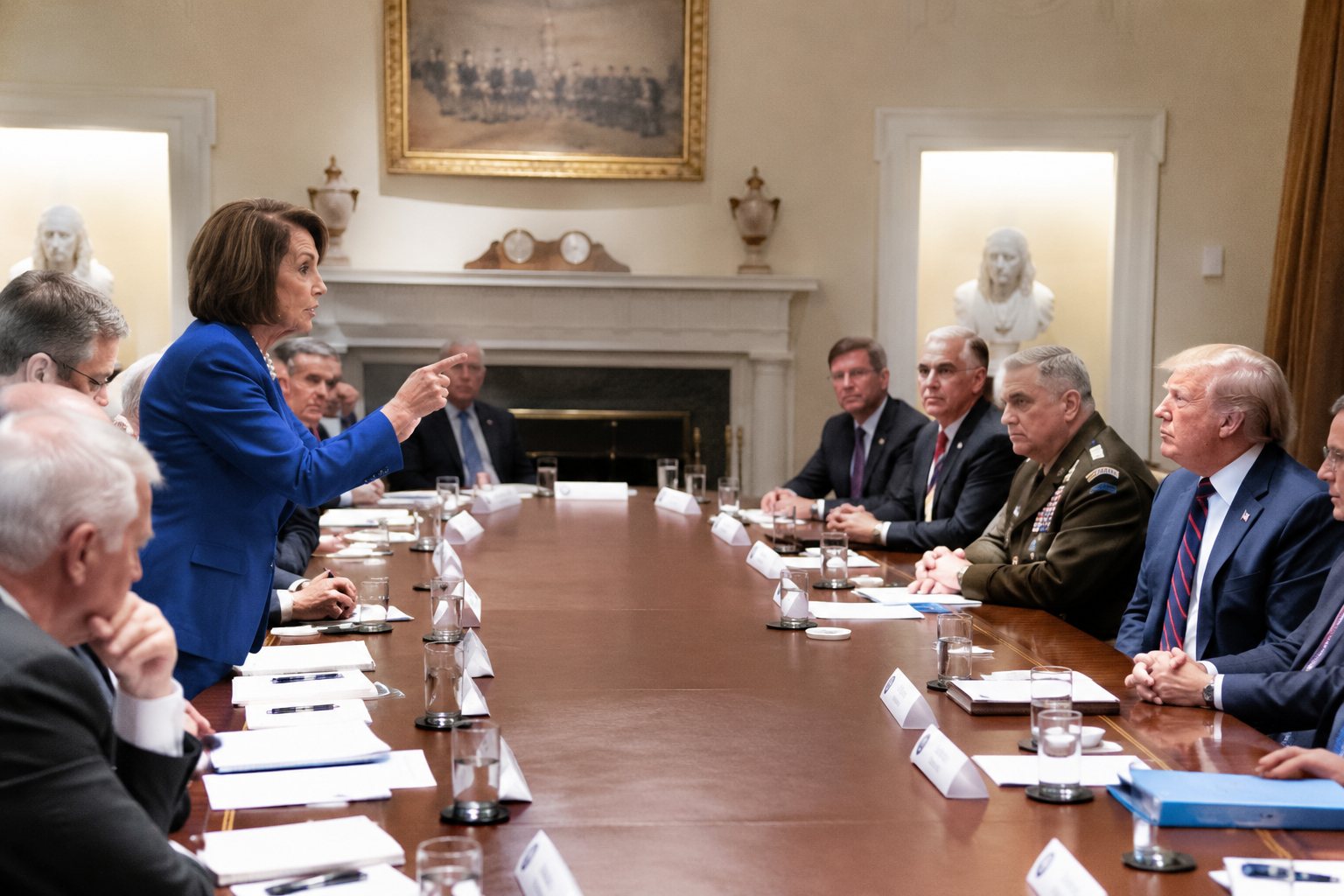 Trump Calls Pelosi's White House Confrontation an 'Unhinged Meltdown' After Congress Condemns His Syria Withdrawal — article image