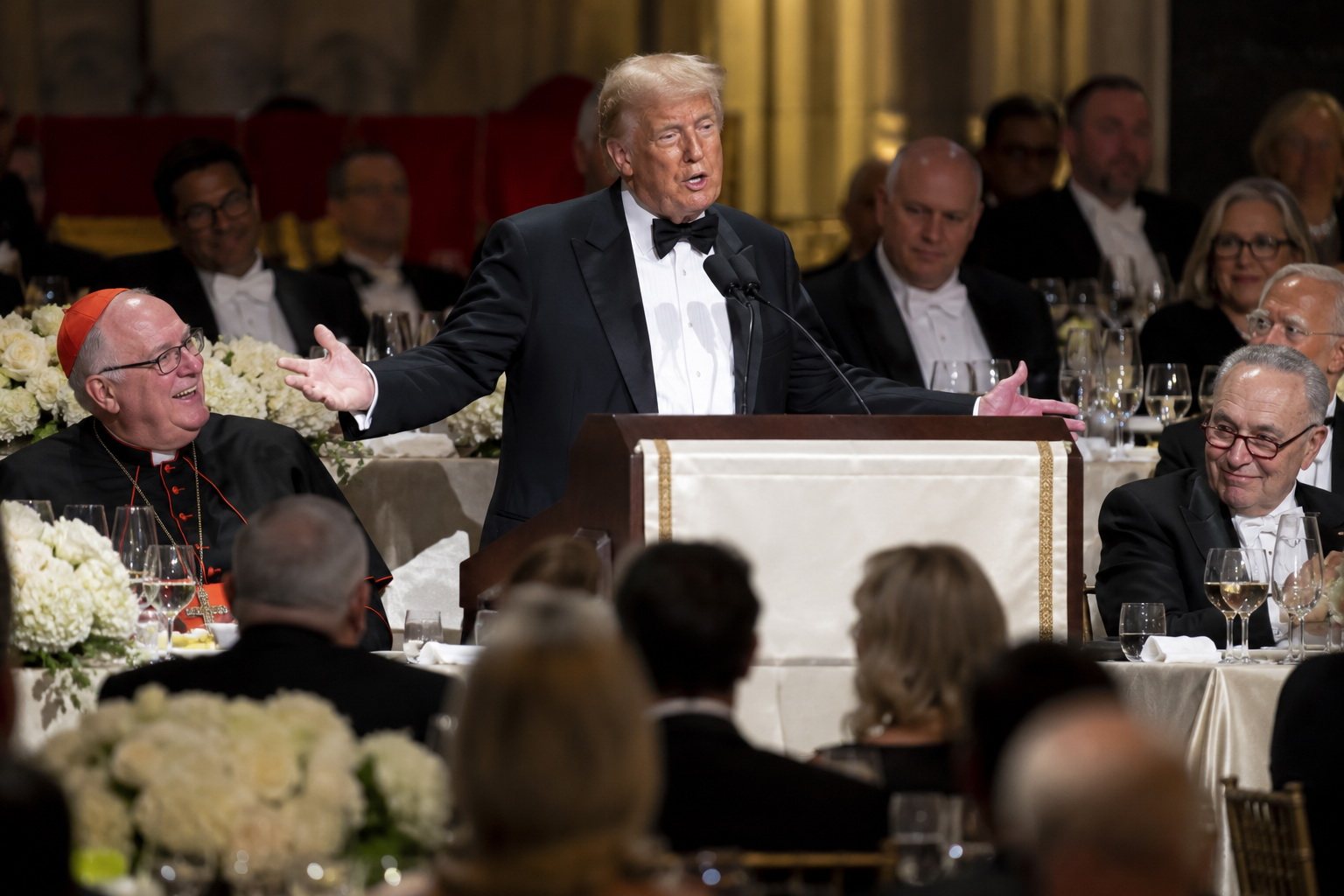 Trump Turns Catholic Charity Dinner Into a Series of Personal Attacks, Refuses to Make Jokes About Himself — article image
